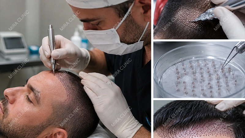 DHI hair transplant in Turkey
